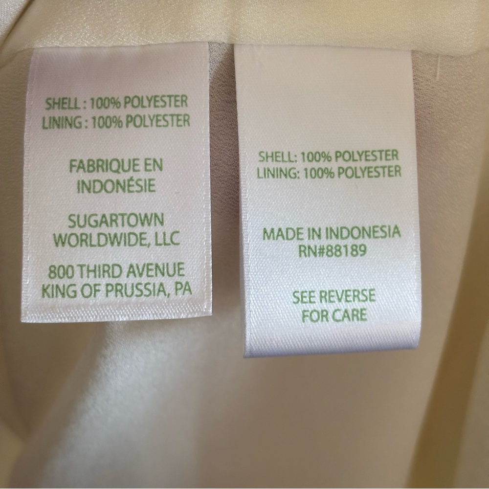 Lilly Pulitzer Women’s 6 Blakelynn Cream Ruffled Hem Bubble Elbow Sleeve Top NWT - Picture 7 of 9